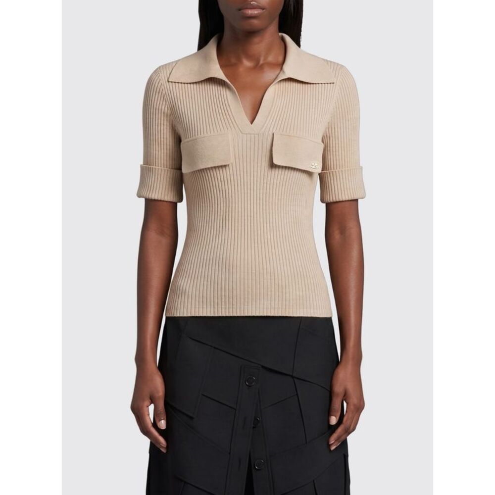 Courreges Polo Shirt Woman Beige